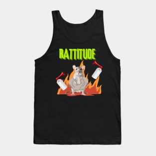 Rattitude-Rattus Funny Rat Lover Tank Top